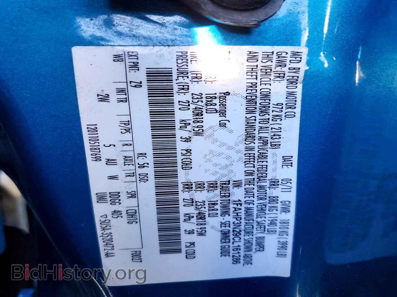 2012 FORD FOCUS - VIN: 1FAHP3N29CL161286 - Фото 12