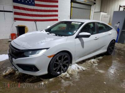 2019 Honda CIVIC Sport, white — VIN 2HGFC2F8XKH603046, Copart