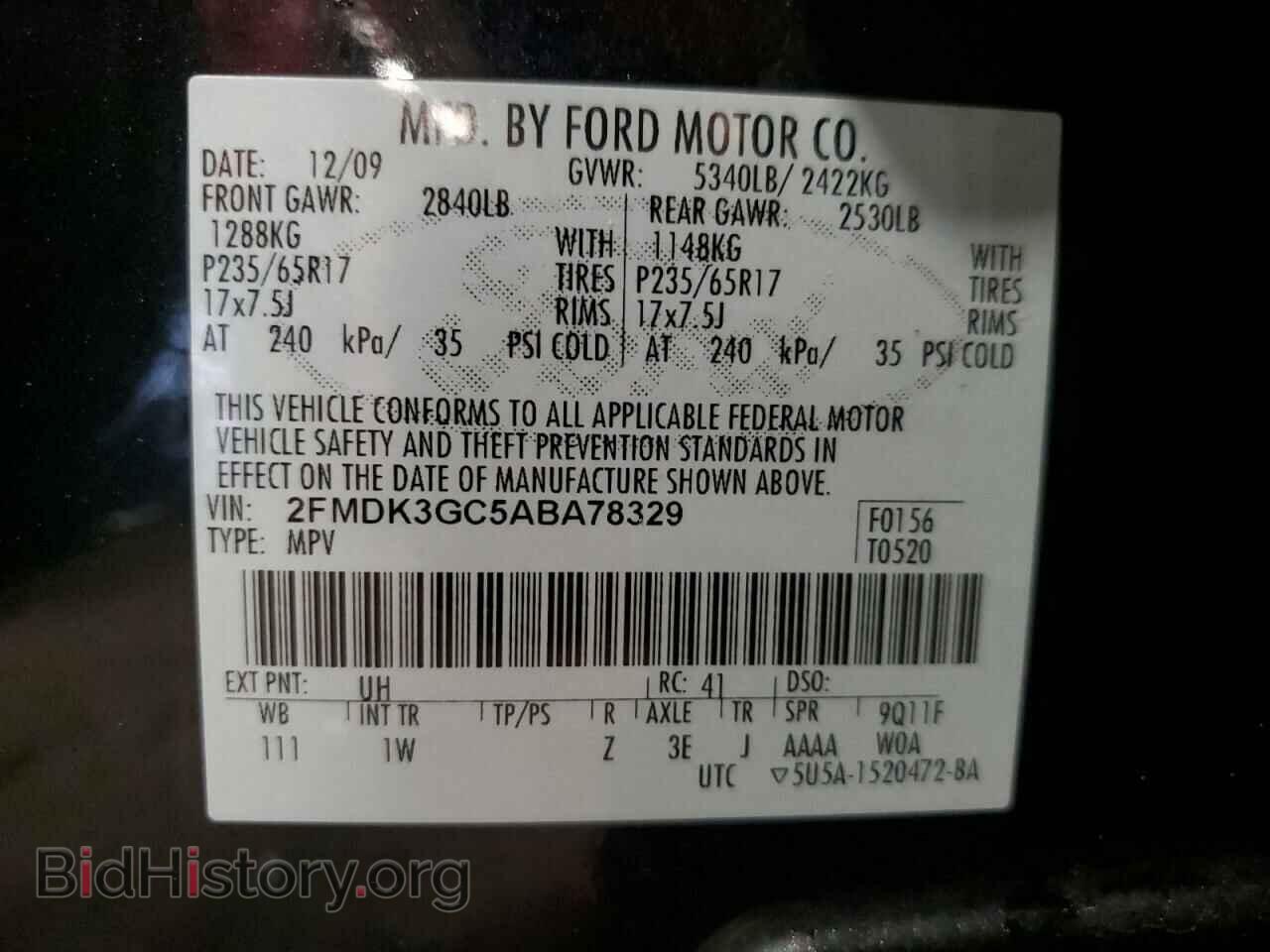 2010 FORD EDGE - VIN: 2FMDK3GC5ABA78329 - Фото 12