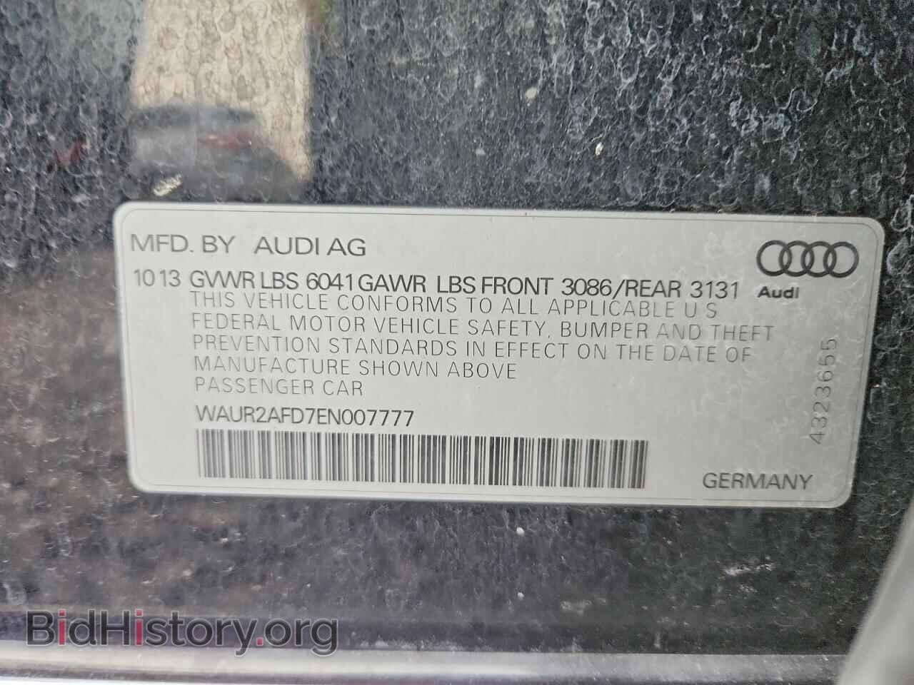 2014 AUDI A8 - VIN: WAUR2AFD7EN007777 - Фото 12