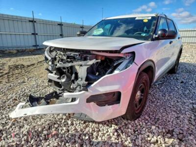 2022 Ford EXPLORER Police Interceptor, белый — VIN 1FM5K8AB8NGB75444, Copart