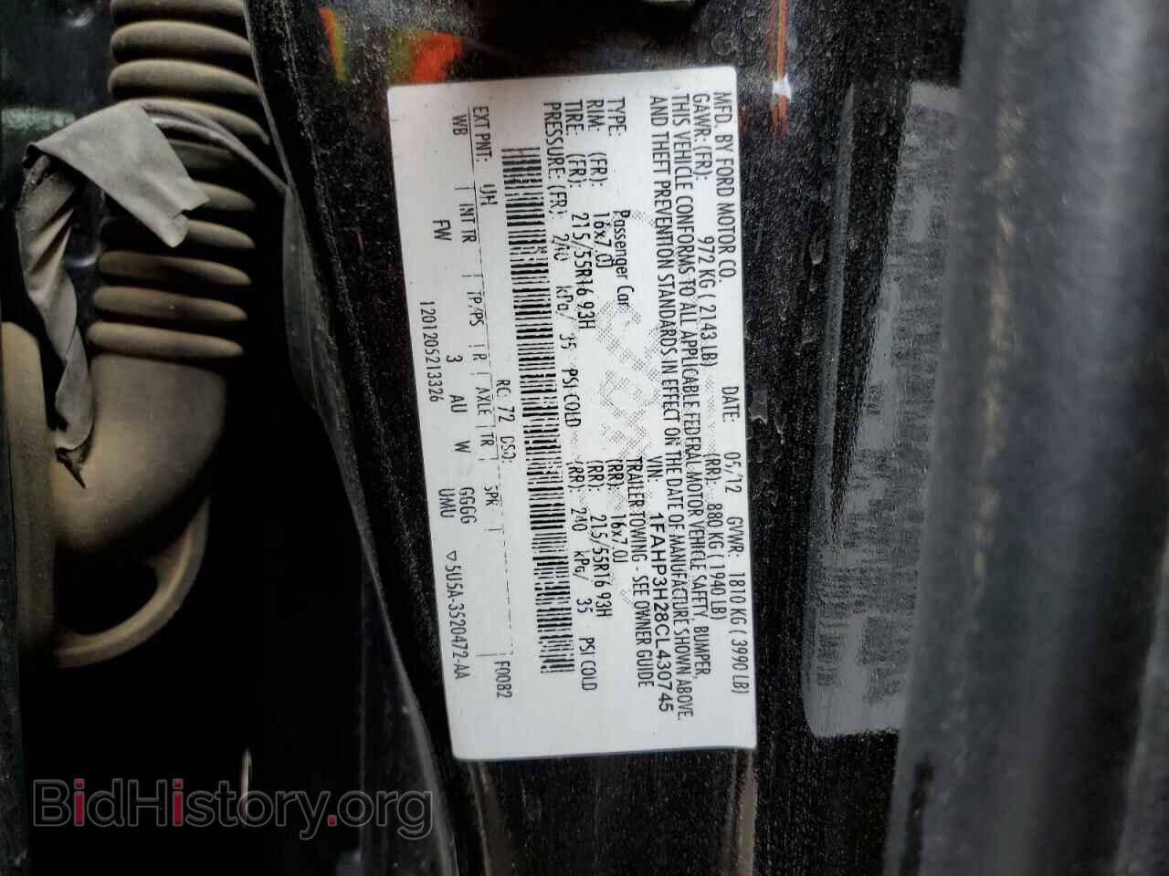 2012 FORD FOCUS - VIN: 1FAHP3H28CL430745 - Photo 12