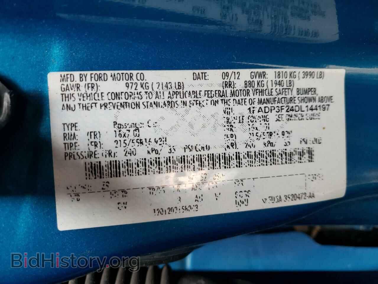 2013 FORD FOCUS - VIN: 1FADP3F24DL144197 - Фото 12