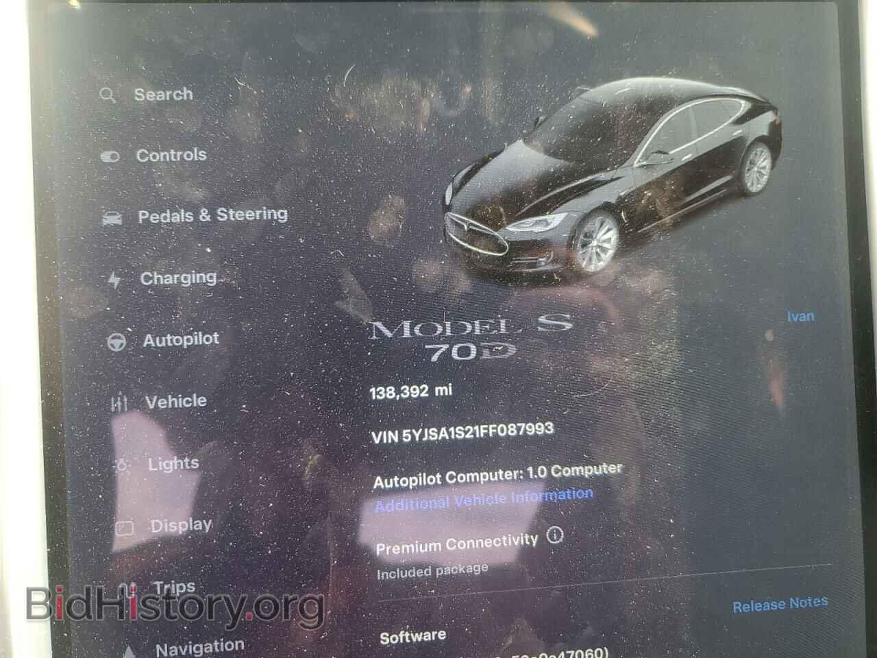 2015 TESLA MODEL S - VIN: 5YJSA1S21FF087993 - Фото 9