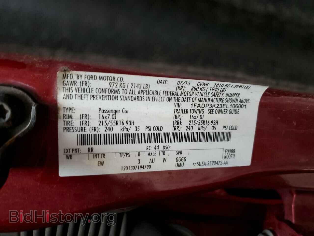 2014 FORD FOCUS - VIN: 1FADP3K23EL106001 - Photo 12