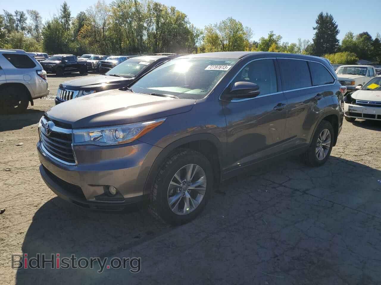 Фотография 5TDBKRFH5FS109337 - TOYOTA HIGHLANDER 2015