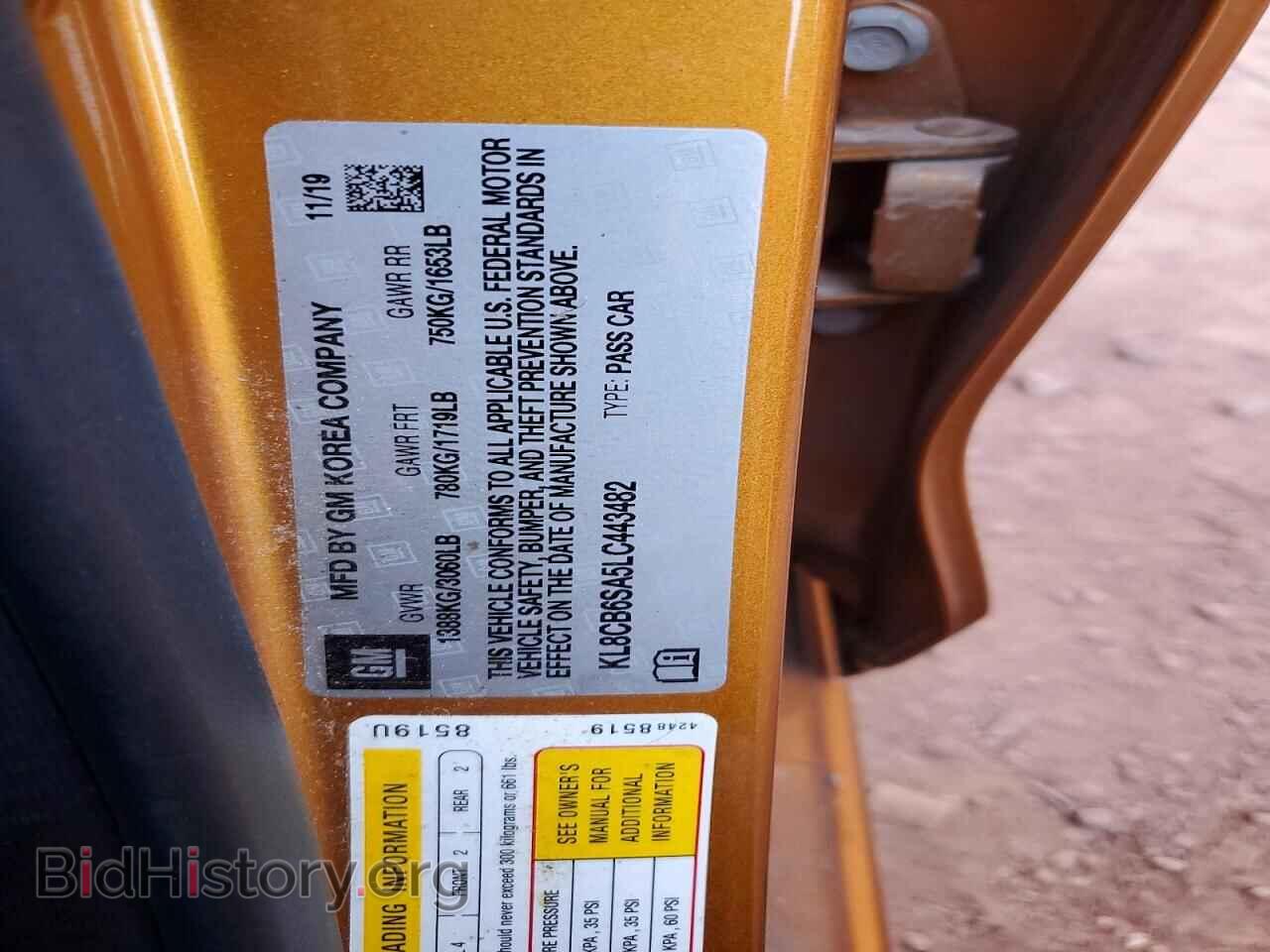 2020 CHEVROLET SPARK - VIN: KL8CB6SA5LC443482 - Photo 12