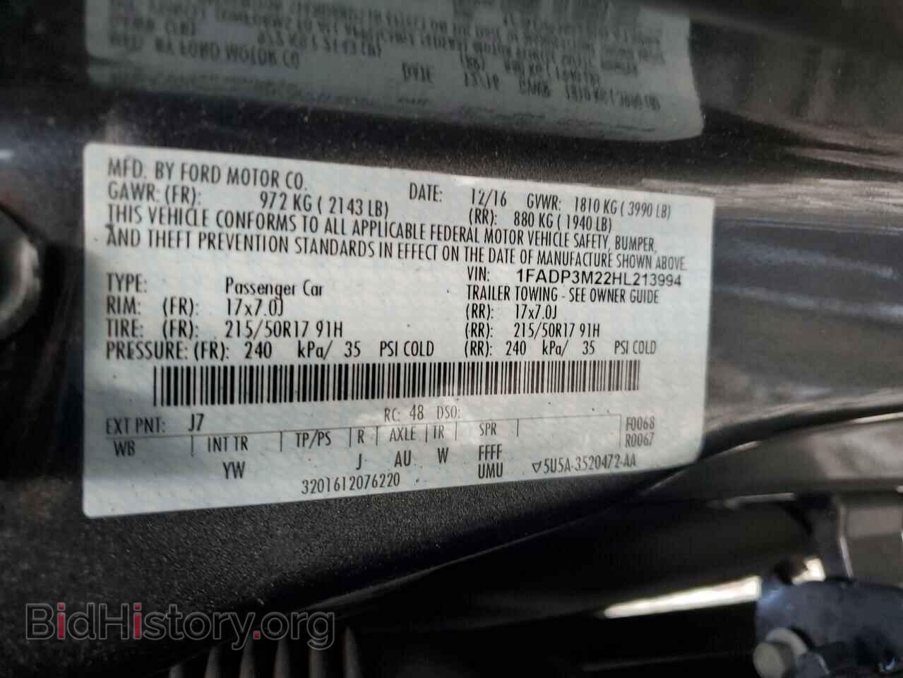 2017 FORD FOCUS - VIN: 1FADP3M22HL213994 - Фото 13