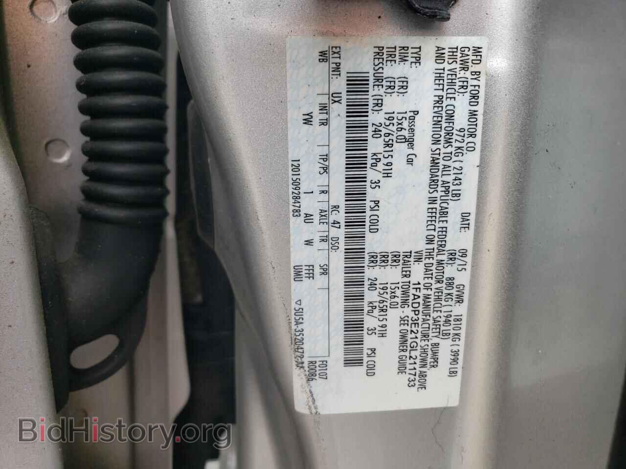 2016 FORD FOCUS - VIN: 1FADP3E21GL211733 - Фото 12