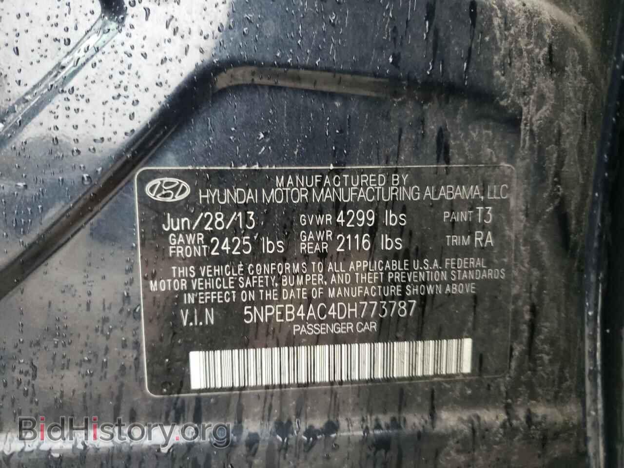 2013 HYUNDAI SONATA - VIN: 5NPEB4AC4DH773787 - Фото 12