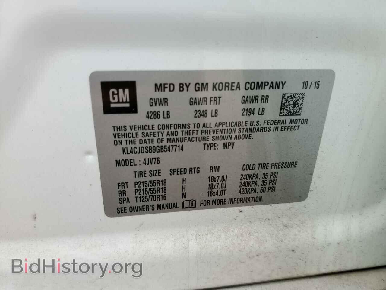 2016 BUICK ENCORE - VIN: KL4CJDSB9GB547714 - Photo 12