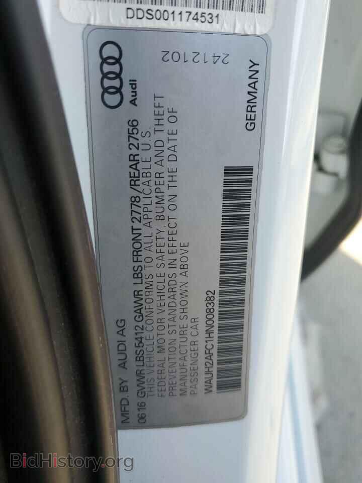 2017 AUDI A6 - VIN: WAUH2AFC1HN008382 - Фото 12