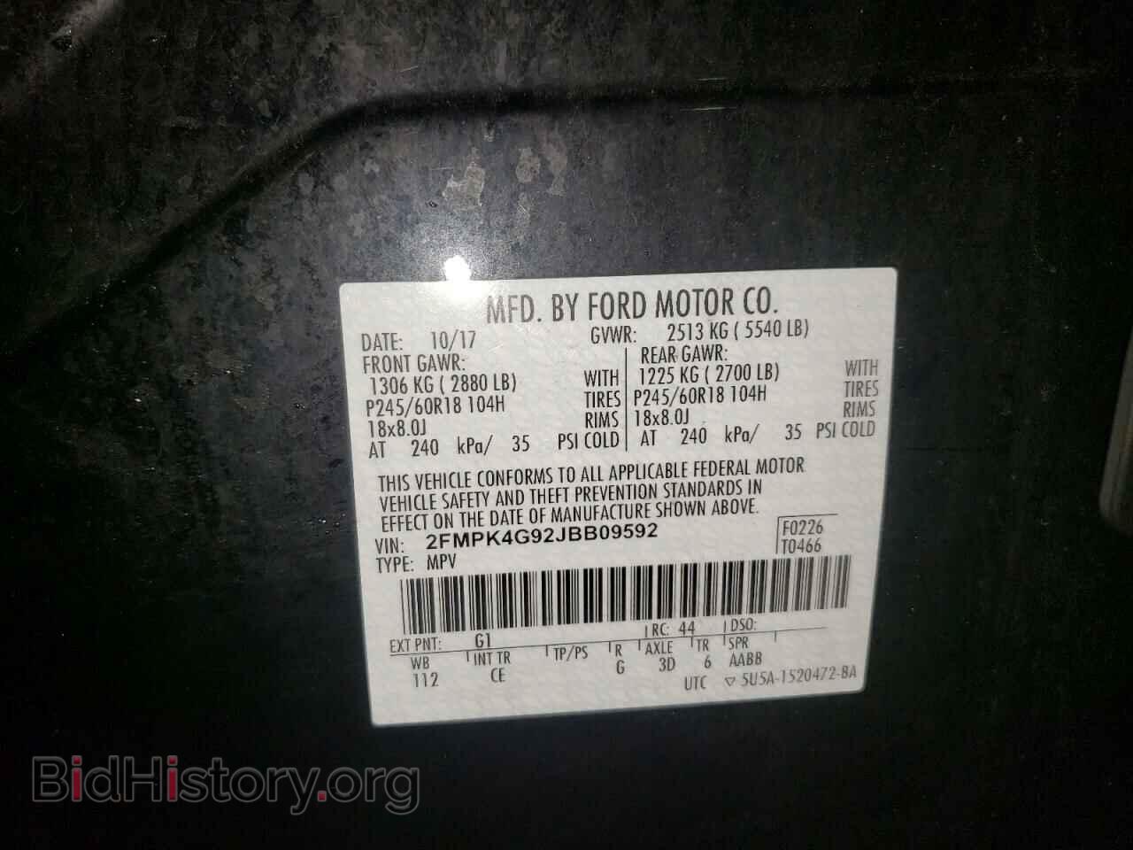 2018 FORD EDGE - VIN: 2FMPK4G92JBB09592 - Фото 13