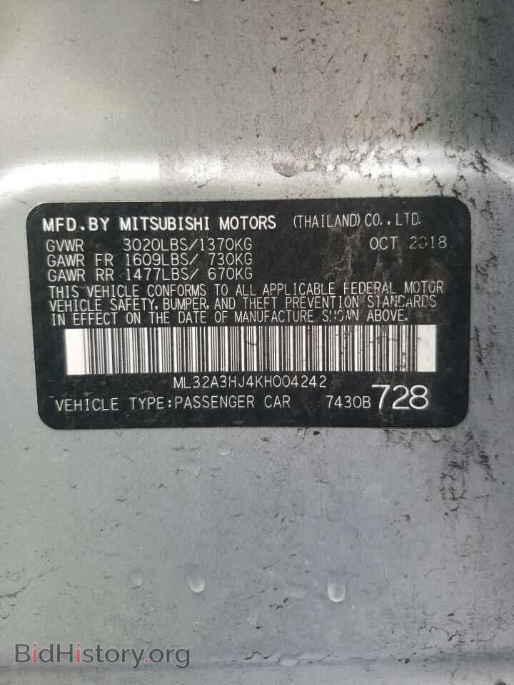 2019 MITSUBISHI MIRAGE - VIN: ML32A3HJ4KH004242 - Фото 12