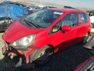 2013 Honda FIT, red — VIN JHMGE8H37DC043606, Copart