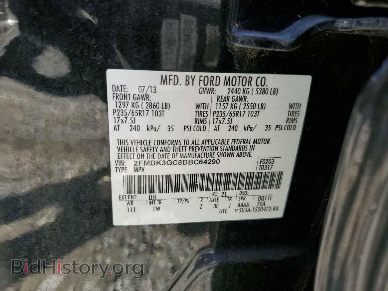 2013 FORD EDGE - VIN: 2FMDK3GC8DBC64290 - Photo 13
