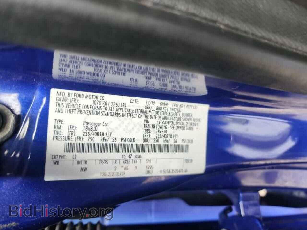 2013 FORD FOCUS - VIN: 1FADP3L91DL219391 - Фото 10