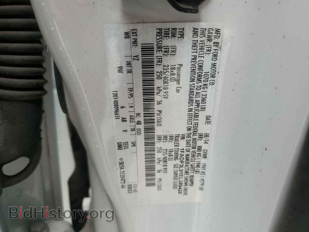 2014 FORD FOCUS - VIN: 1FADP3L91EL389428 - Photo 14