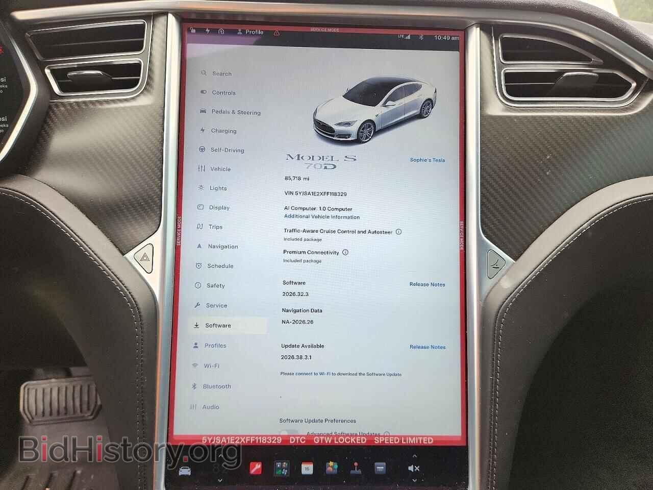 2015 TESLA MODEL S - VIN: 5YJSA1E2XFF118329 - Фото 9