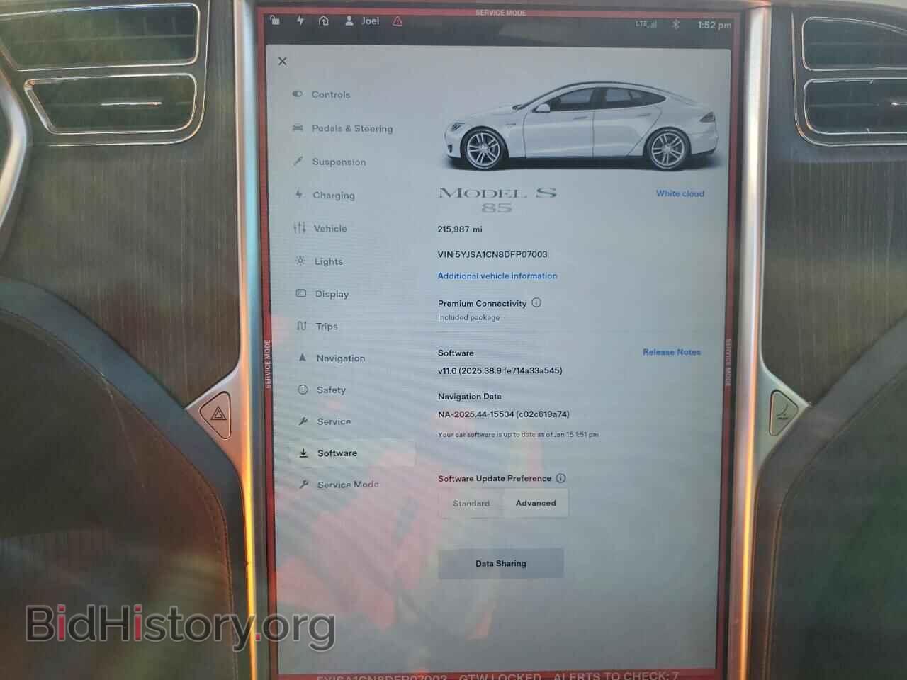 2013 TESLA MODEL S - VIN: 5YJSA1CN8DFP07003 - Фото 9