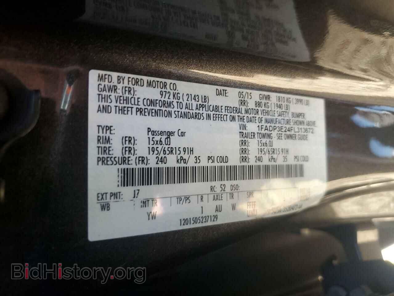 2015 FORD FOCUS - VIN: 1FADP3E24FL313672 - Фото 12