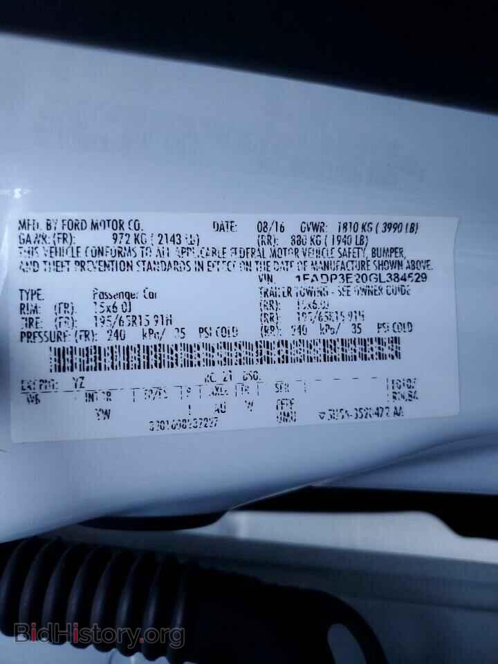 2016 FORD FOCUS - VIN: 1FADP3E20GL384529 - Фото 12