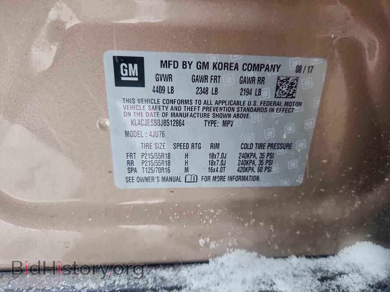 2018 BUICK ENCORE - VIN: KL4CJESB0JB512864 - Photo 12