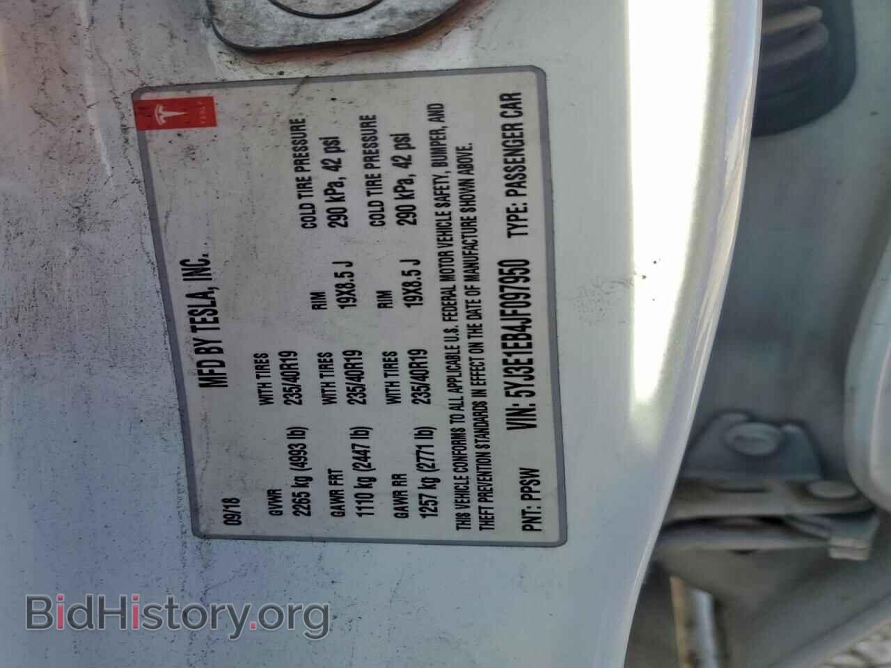 2018 TESLA MODEL 3 - VIN: 5YJ3E1EB4JF097950 - Фото 12
