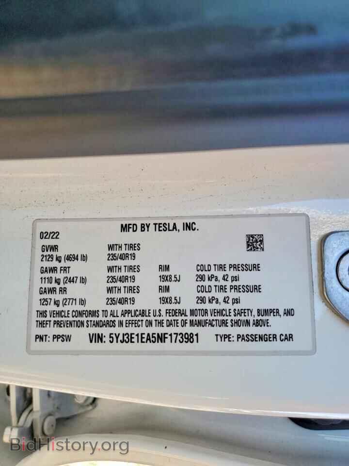 2022 TESLA MODEL 3 - VIN: 5YJ3E1EA5NF173981 - Photo 12