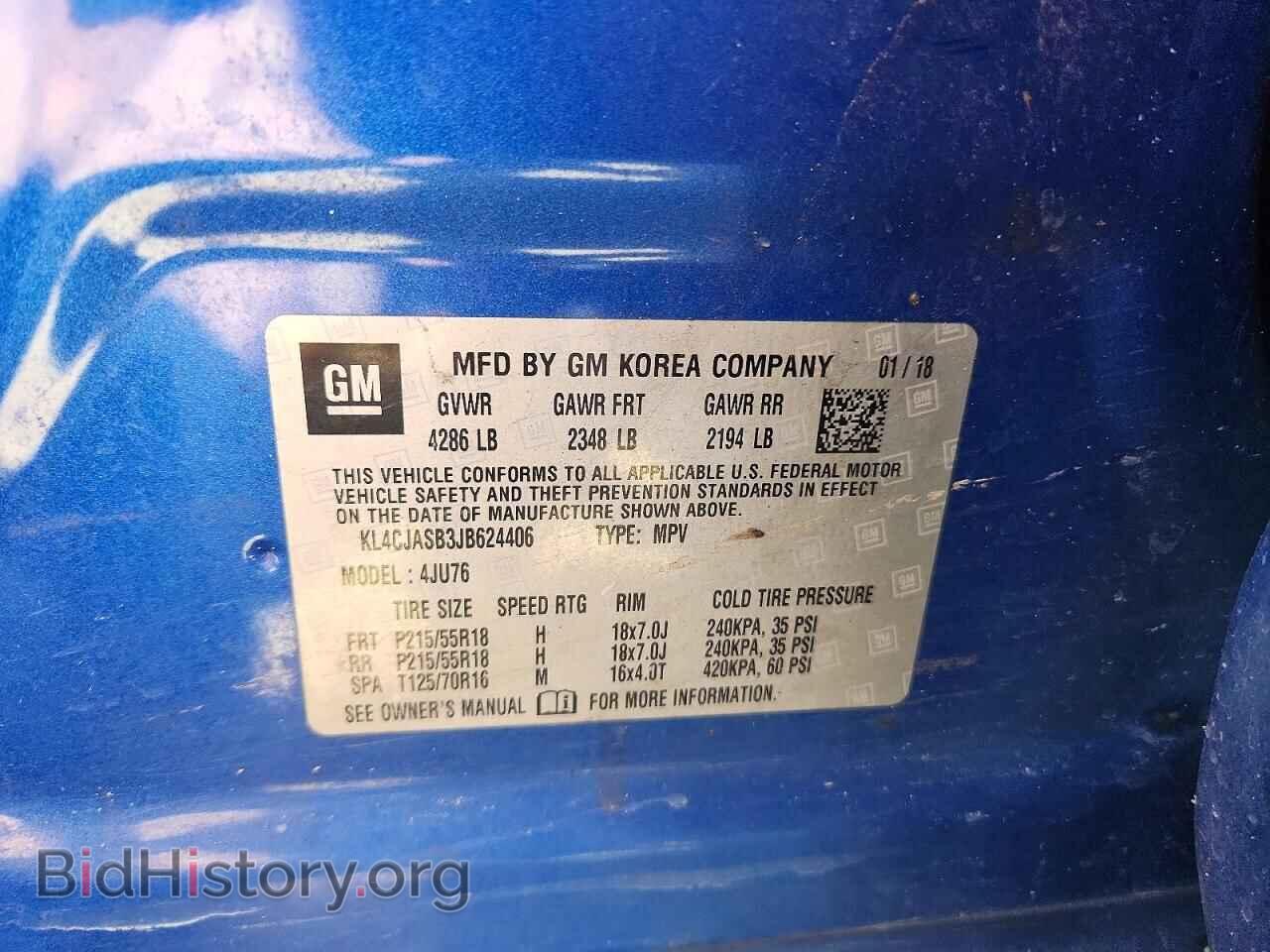 2018 BUICK ENCORE - VIN: KL4CJASB3JB624406 - Photo 13