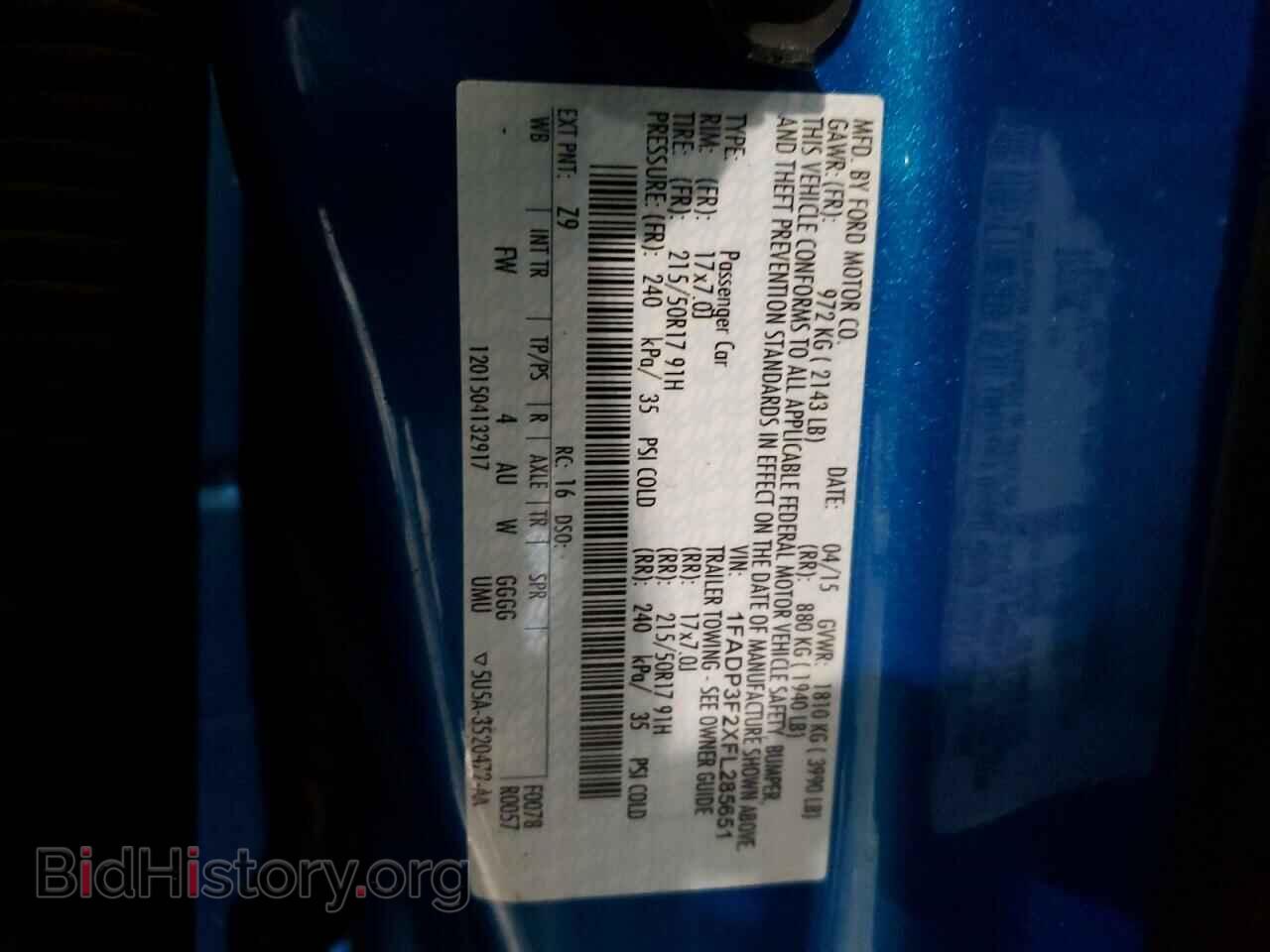 2015 FORD FOCUS - VIN: 1FADP3F2XFL285651 - Фото 12