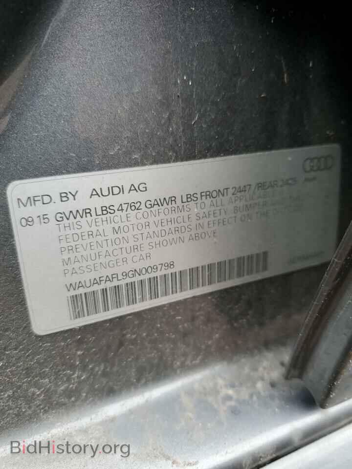 2016 AUDI A4 - VIN: WAUAFAFL9GN009798 - Фото 12