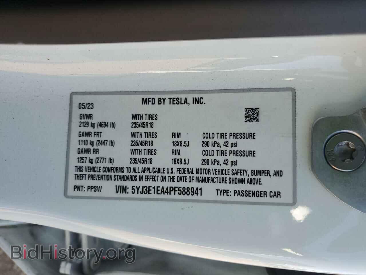 2023 TESLA MODEL 3 - VIN: 5YJ3E1EA4PF588941 - Photo 12