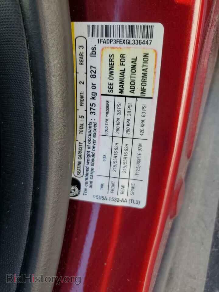 2016 FORD FOCUS - VIN: 1FADP3FEXGL336447 - Фото 12