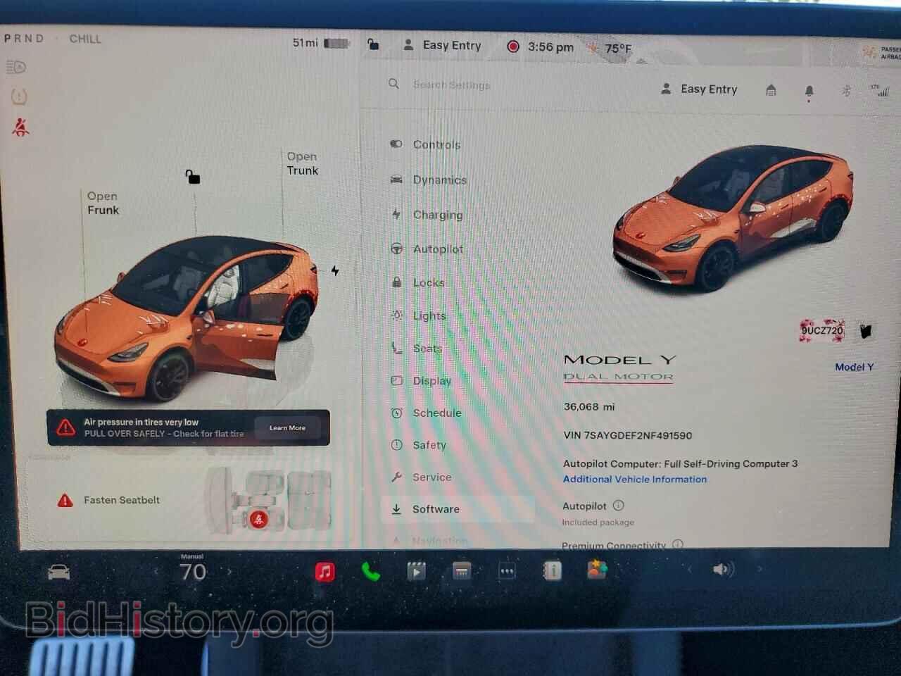 2022 TESLA MODEL Y - VIN: 7SAYGDEF2NF491590 - Фото 9