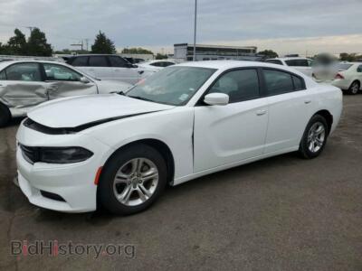 2022 Dodge CHARGER SXT, белый — VIN 2C3CDXBG4NH259022, Copart