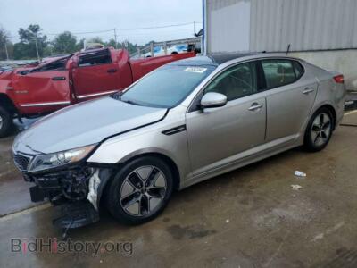 2012 Kia OPTIMA Hybrid, серебристый — VIN KNAGM4AD1C5017857, Copart