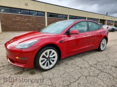 2022 Tesla MODEL 3, red — VIN 5YJ3E1EA2NF286089, Copart