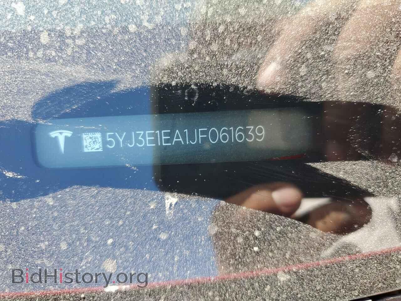 2018 TESLA MODEL 3 - VIN: 5YJ3E1EA1JF061639 - Фото 12