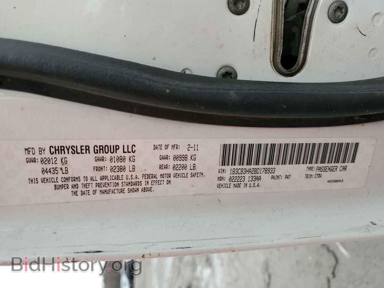 2011 DODGE CALIBER - VIN: 1B3CB3HA2BD178933 - Photo 13
