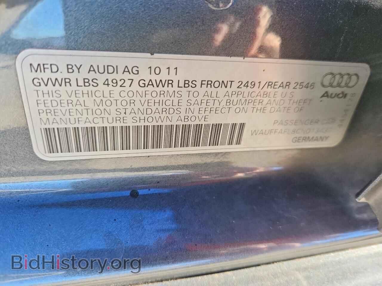 2012 AUDI A4 - VIN: WAUFFAFL8CN013437 - Фото 12