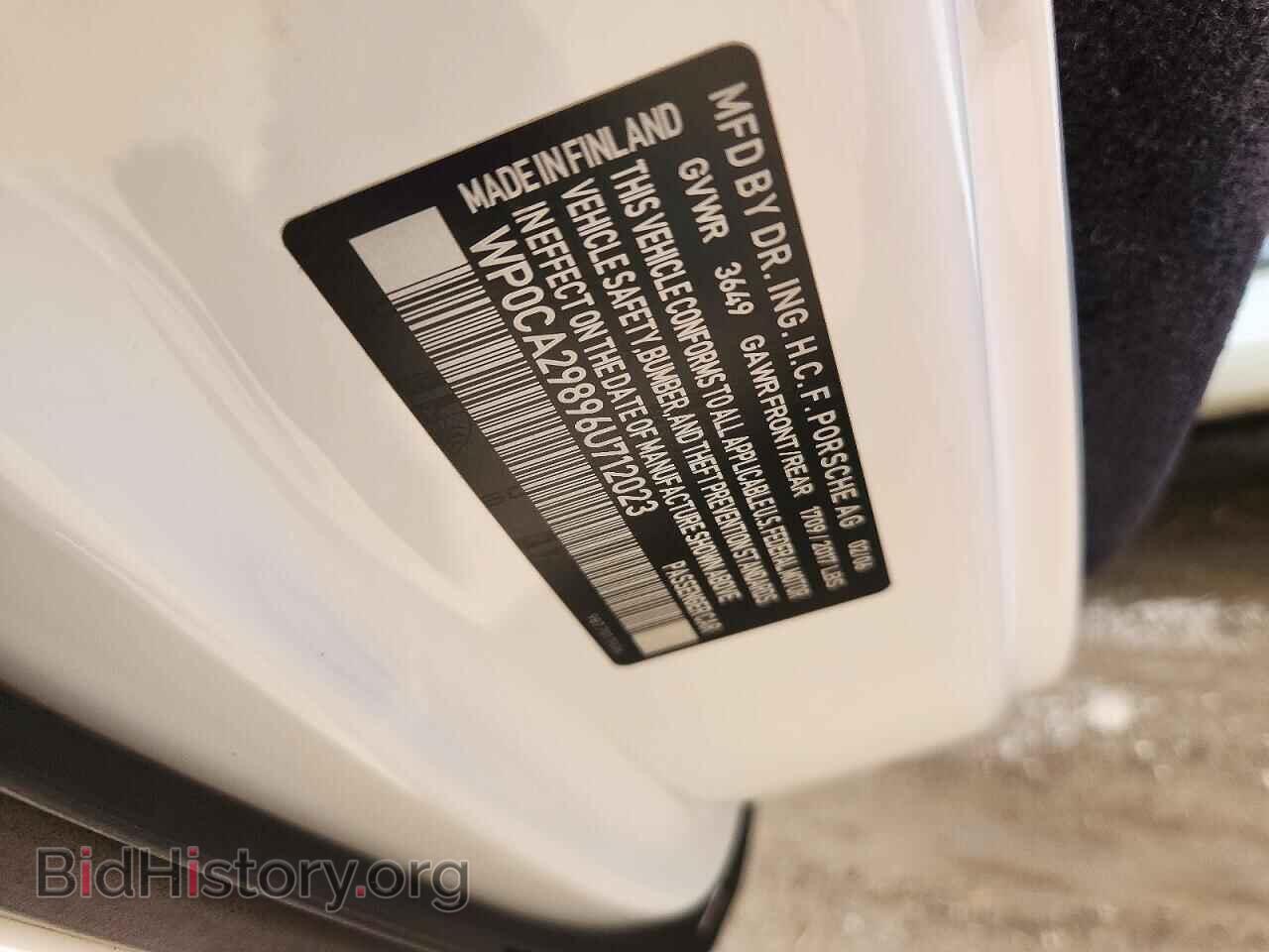 2006 PORSCHE BOXSTER - VIN: WP0CA29896U712023 - Фото 12