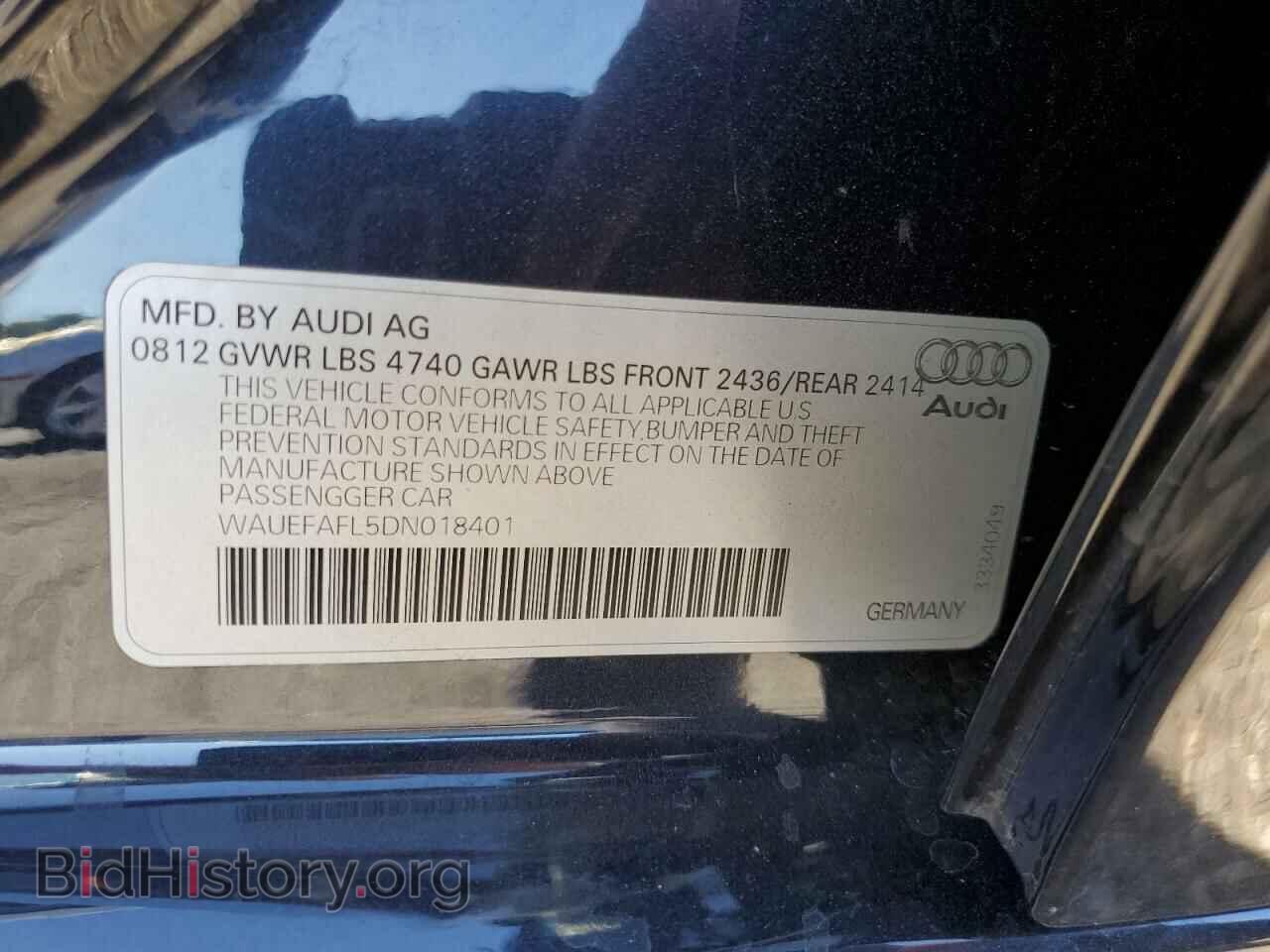 2013 AUDI A4 - VIN: WAUEFAFL5DN018401 - Фото 12