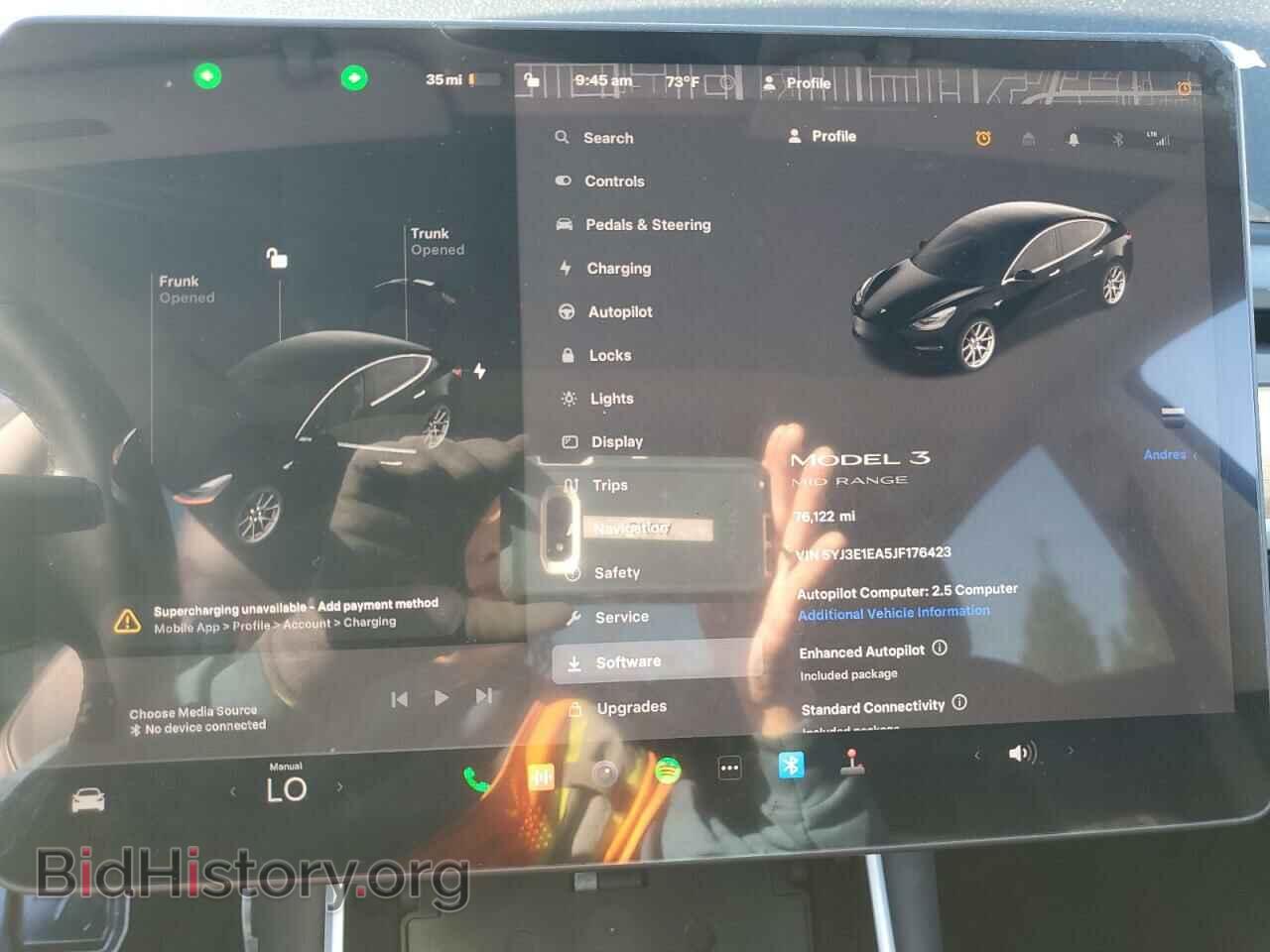 2018 TESLA MODEL 3 - VIN: 5YJ3E1EA5JF176423 - Photo 9