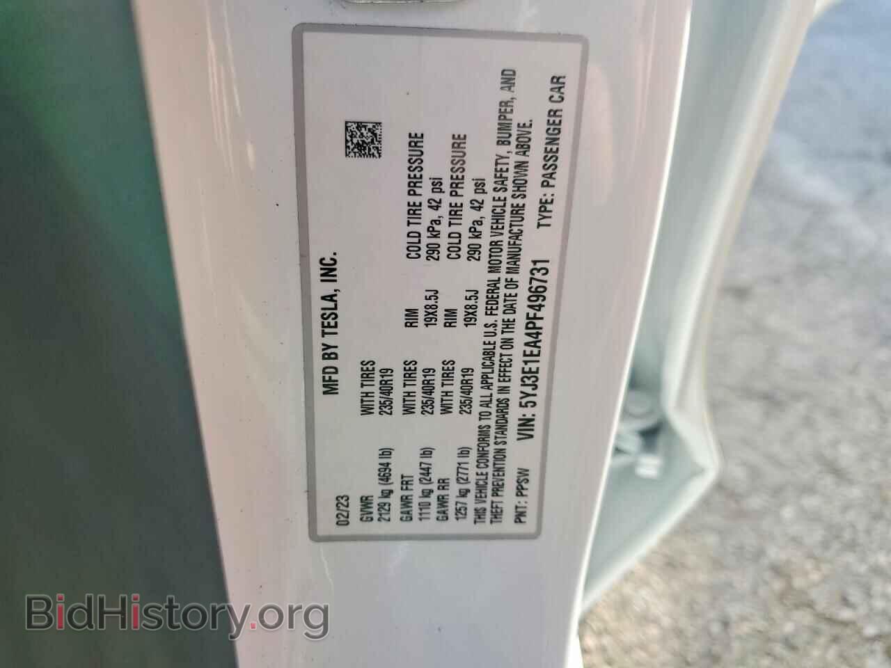 2023 TESLA MODEL 3 - VIN: 5YJ3E1EA4PF496731 - Photo 12
