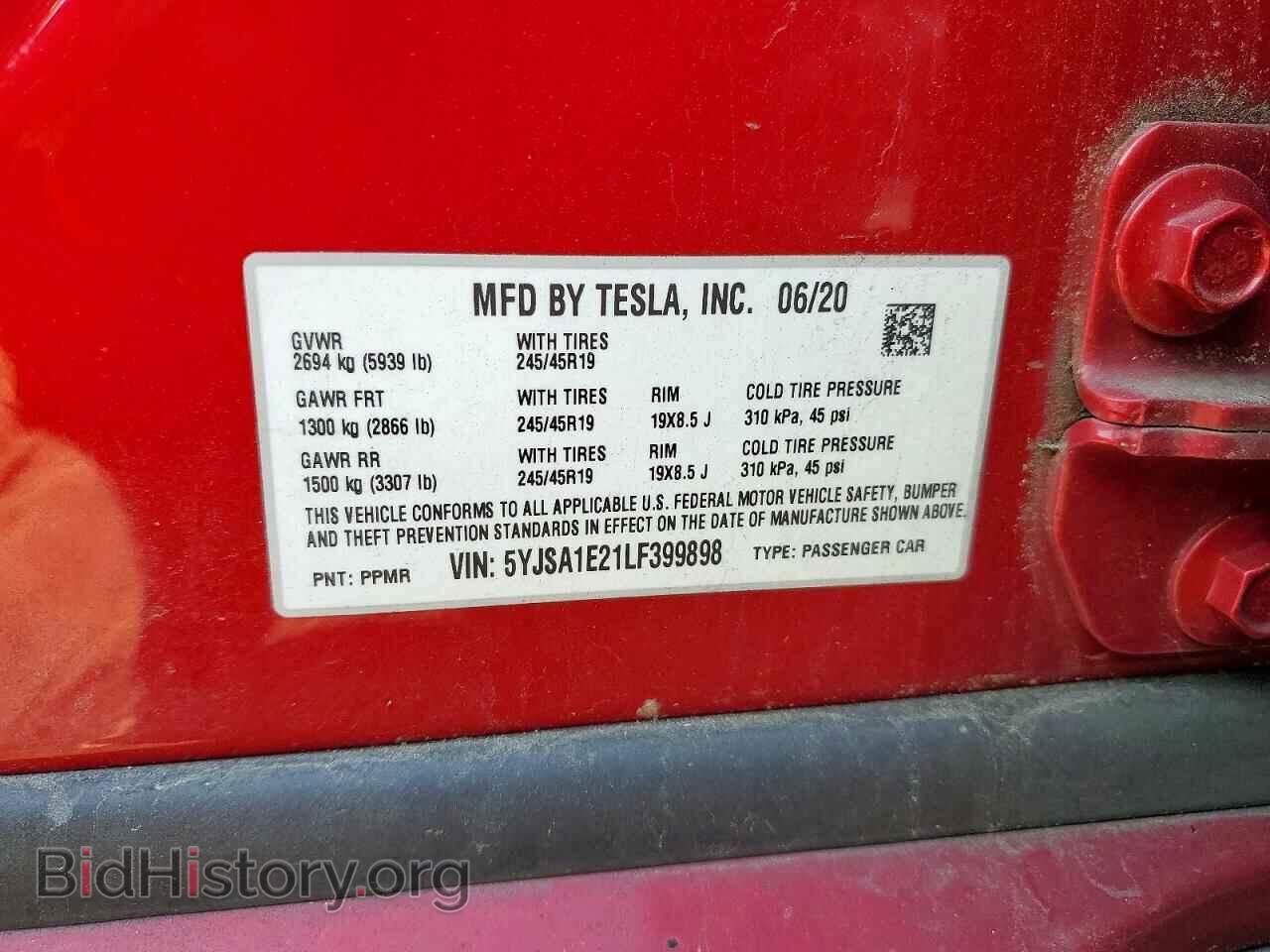 2020 TESLA MODEL S - VIN: 5YJSA1E21LF399898 - Photo 12