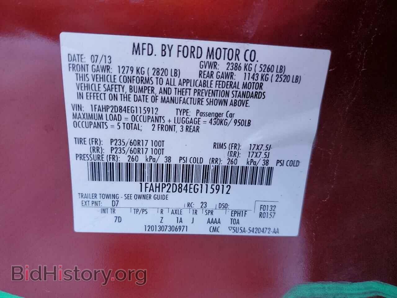 2014 FORD TAURUS - VIN: 1FAHP2D84EG115912 - Photo 13
