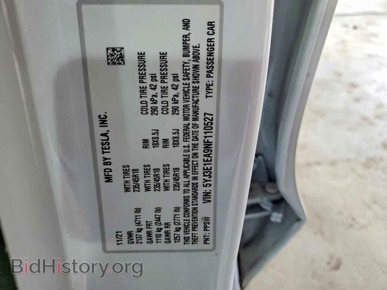 2022 TESLA MODEL 3 - VIN: 5YJ3E1EA9NF110527 - Photo 12
