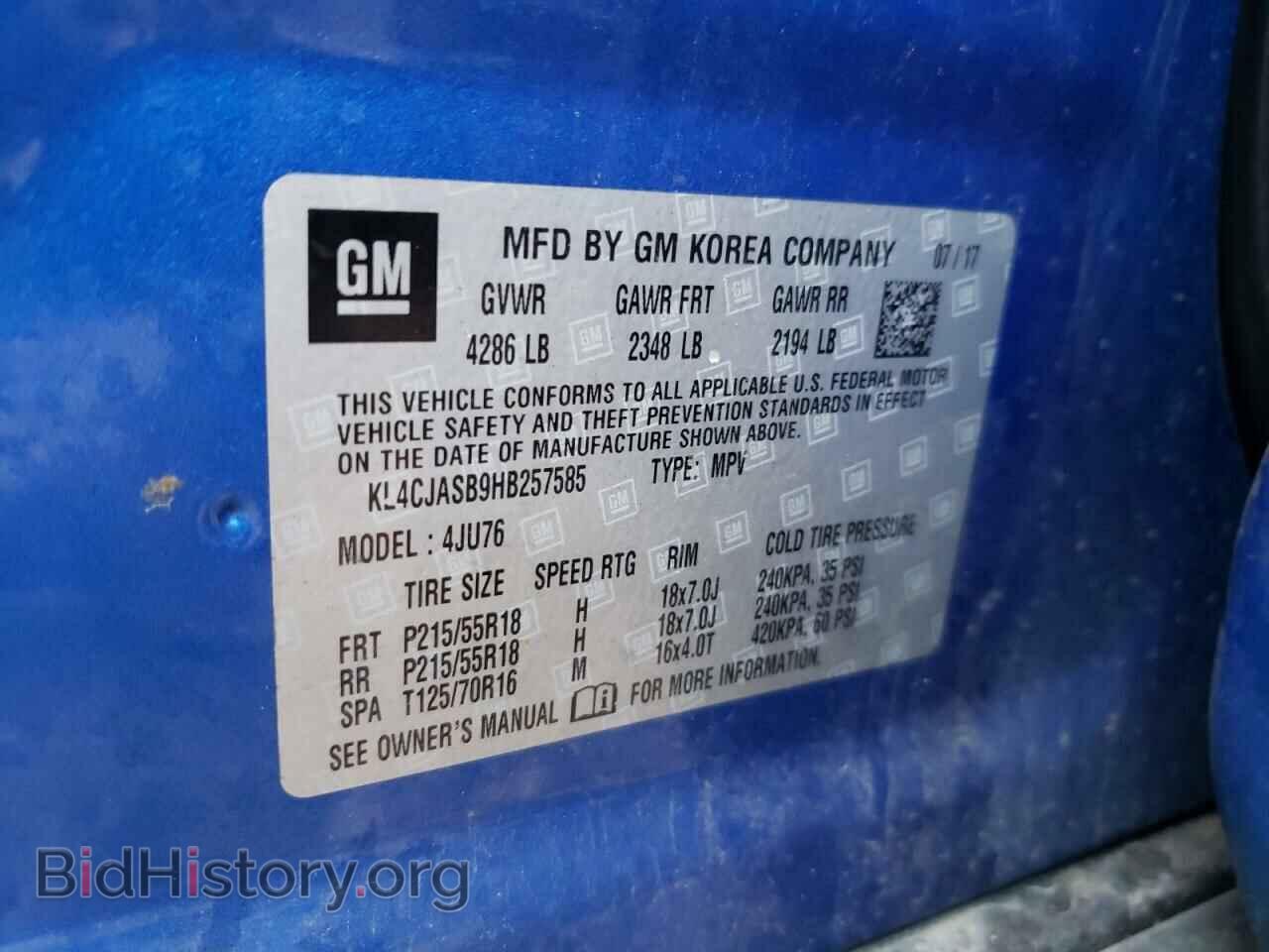 2017 BUICK ENCORE - VIN: KL4CJASB9HB257585 - Фото 13