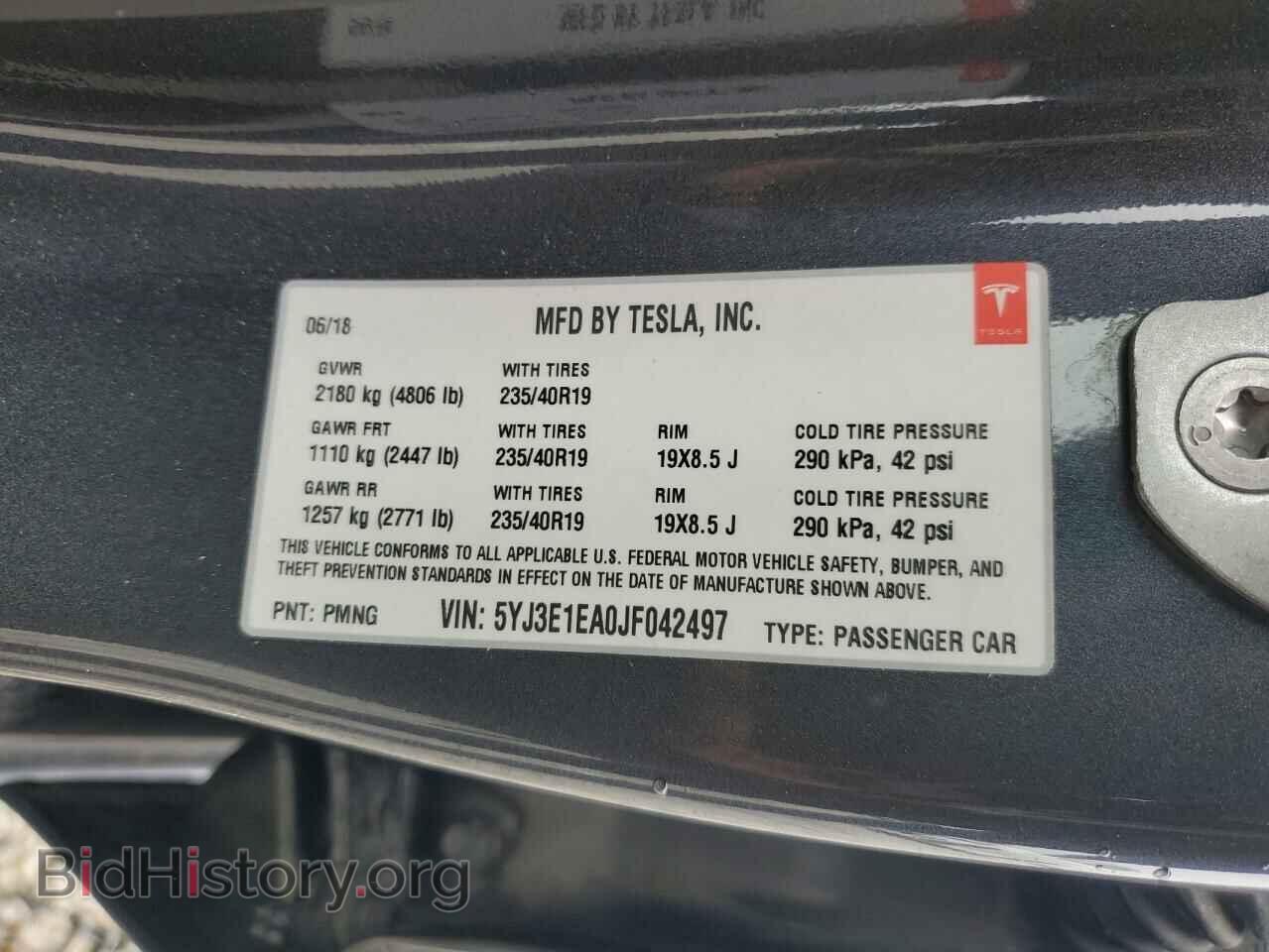2018 TESLA MODEL 3 - VIN: 5YJ3E1EA0JF042497 - Photo 13